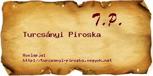 Turcsányi Piroska névjegykártya